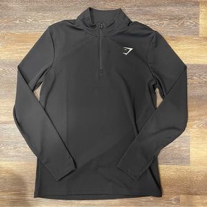 Gymshark Mens Black Quarter Zip Pullover
